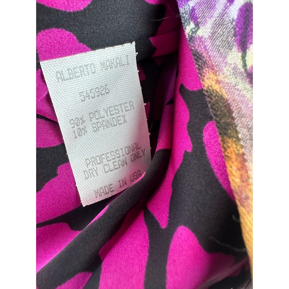 Alberto Makali Blazer Size 4 Short Sleeve Animal Butterfly Print Light Jacket - Picture 11 of 14